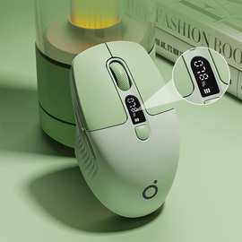 前行者Q1无线蓝牙屏显鼠标按键静音充电女生高颜值笔记本电脑办