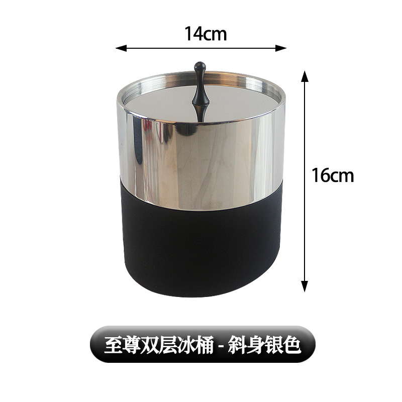 Bar de hielo comercial de acero inoxidable de doble capa gruesa con cubierta barril de hielo refrigerante barril de hielo aislante barril de cerveza barril de champán