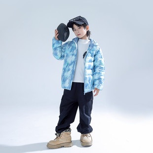 Children's down Jacket Boys and Girls 2025 New Winter Hooded Fashion Bread Warm Baby Jacket to Prevent Cold