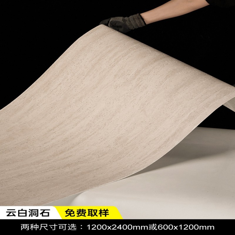 Plato de travertino de piedra blanda Tapones romanos Porcelana blanda Piedra de imitación suave Decoración de pared exterior Fabricante de baldosas de cerámica flexibles ultrafinas