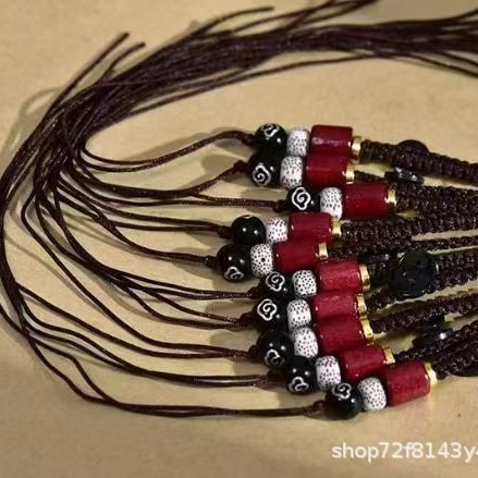 DIY 祥雲ロープ糸卸売キーホルダー半完成ペンダント祥雲天菩提手織りフラットペンダント|undefined