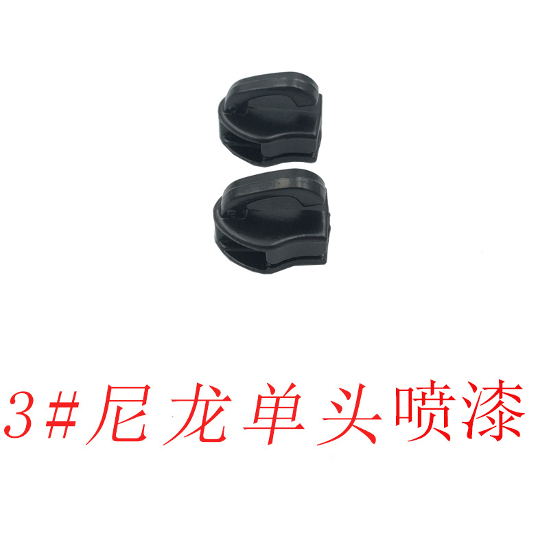 En stock al por mayor N ° 3 N ° 5 N ° 10 dientes de goma de nylon elefante nariz de una sola cabeza equipaje cabeza colgante chapado rodillo chapado multi-color