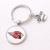 NFL American Rugby Team Steel Man Team Keychain I love Football football team key