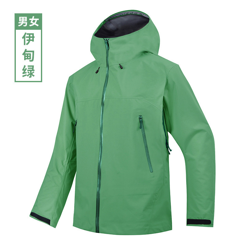 鸟家SL热封压胶单层冲锋衣男女同款防水防风溢胶户外硬壳夹克外套|undefined