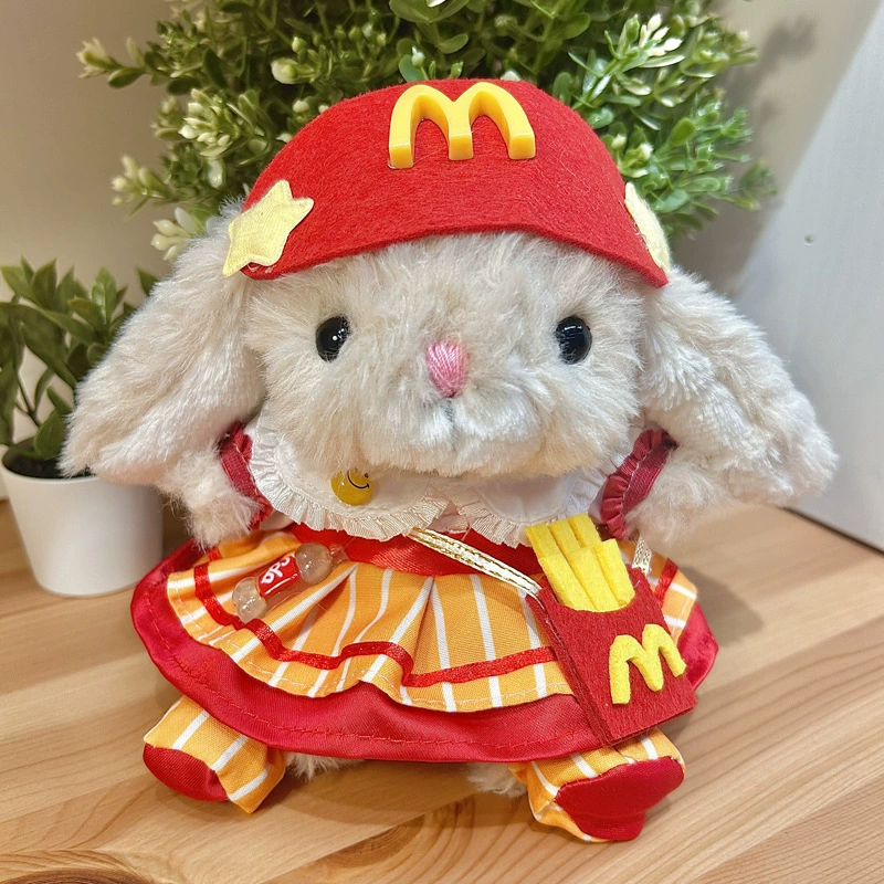 Jellycat, заяц, кукла, милое платье, с медвежатами, 13/15 см, детская одежда