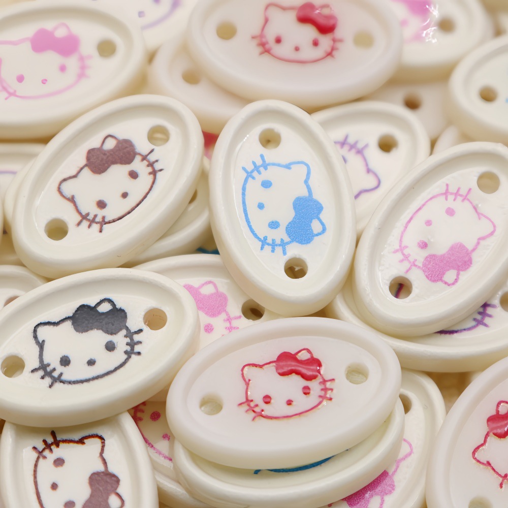 2026新品彩色卡通小猫服装标牌纽扣服装针织衫围巾帽子袜子装饰扣