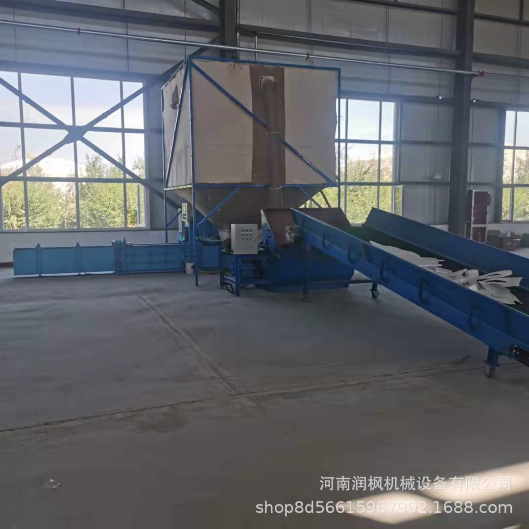 卧式泡沫回收冷压机 泡沫冷压挤出成型机 全自动50吨冷压机