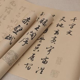 Wen Zhengming's running script thousand-character text Tengwang Pavilion preface Chibi Fu long Volume Xuan paper brush copybook beginner's introduction
