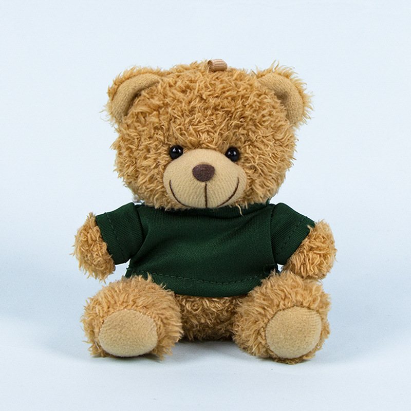 Lindo osito llavero colgante regalo creativo muñecas de peluche vestidas osito de peluche colgante de mochilas escolares para parejas