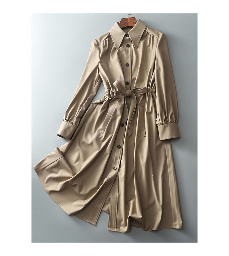 Trench leggero da donna, primavera 2025, nuovo stile coreano, elegante, trendy, cappotto petite, giacca-camicia di media lunghezza_voghion.com