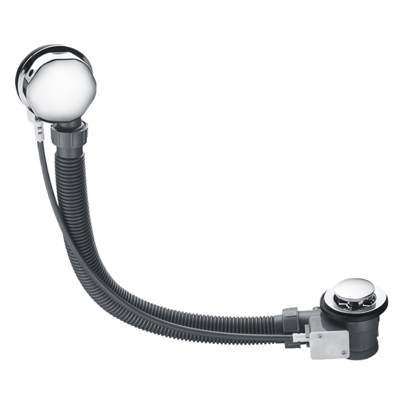 Fábrica al por mayor de cerámica bañera accesorios de tubería de drenaje escurridor giratorio de cobre plástico escurridor retráctil al por mayor