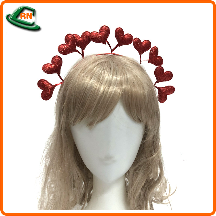 Leena fábrica directa nuevo Día de San Valentín transfronterizo diadema fiesta boda accesorios para el cabello 10 en forma de corazón diadema accesorios para el cabello