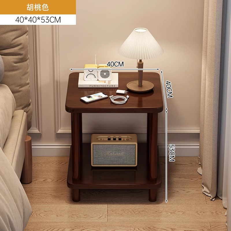 Madera de madera sólida toda la madera sólida simple moderna alquiler de habitaciones de dormitorio simple casero gabinete de cabecera de cama estante de cabecera