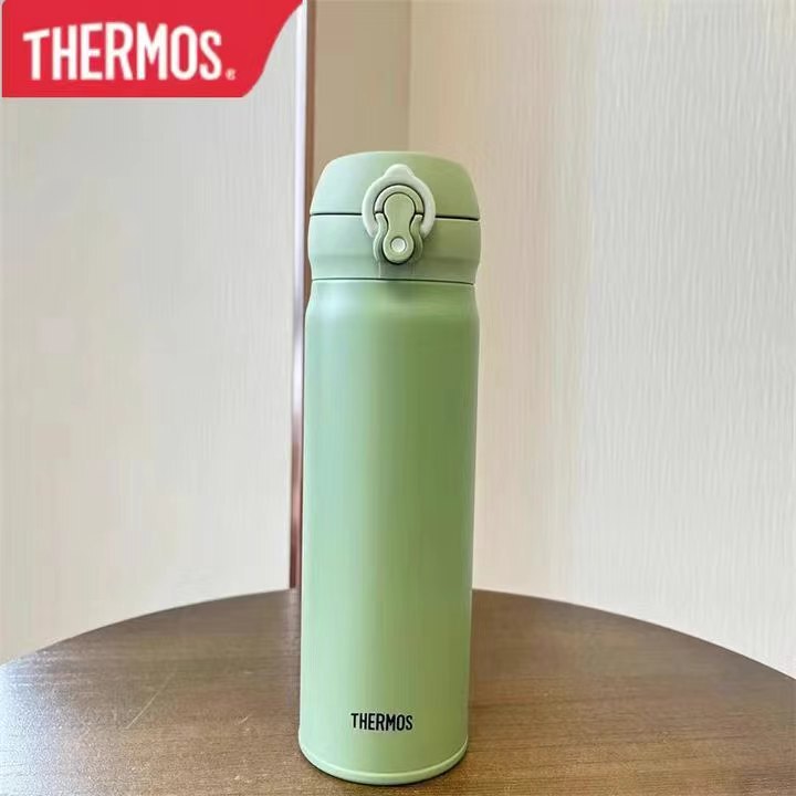 マジシャン ステンレス製魔法瓶カップ シンプル 軽量 バウンス蓋 ポータブル ストレート ウォーターカップ 350ml-500ml|undefined