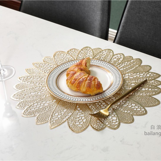 Nuevo espesado americano PVC comida occidental estera hotel restaurante giling aislado Mesa estera montaña rusa en stock entrega directa