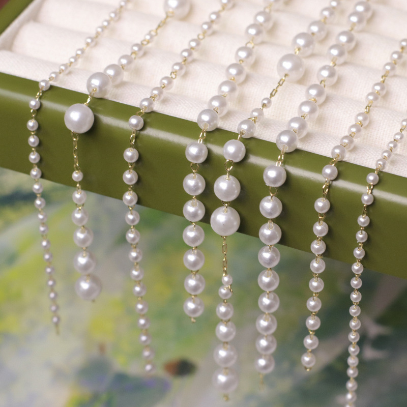 Earrings pearl with tassels