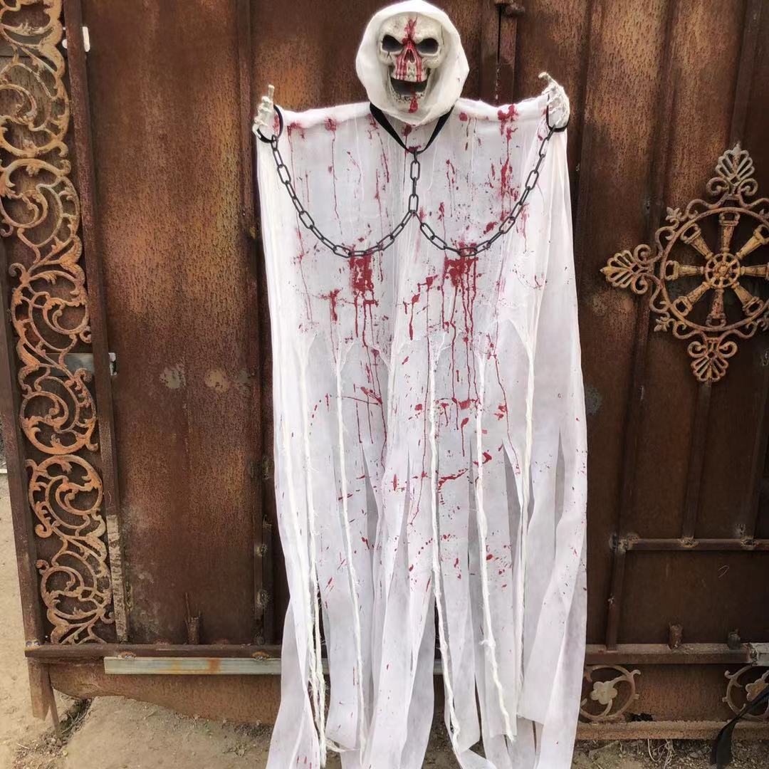 Halloween esqueleto colgante fantasma sangre esqueleto accesorios transfronterizos comercio electrónico casa embrujada bar esqueleto hueso colgante fantasma hombre