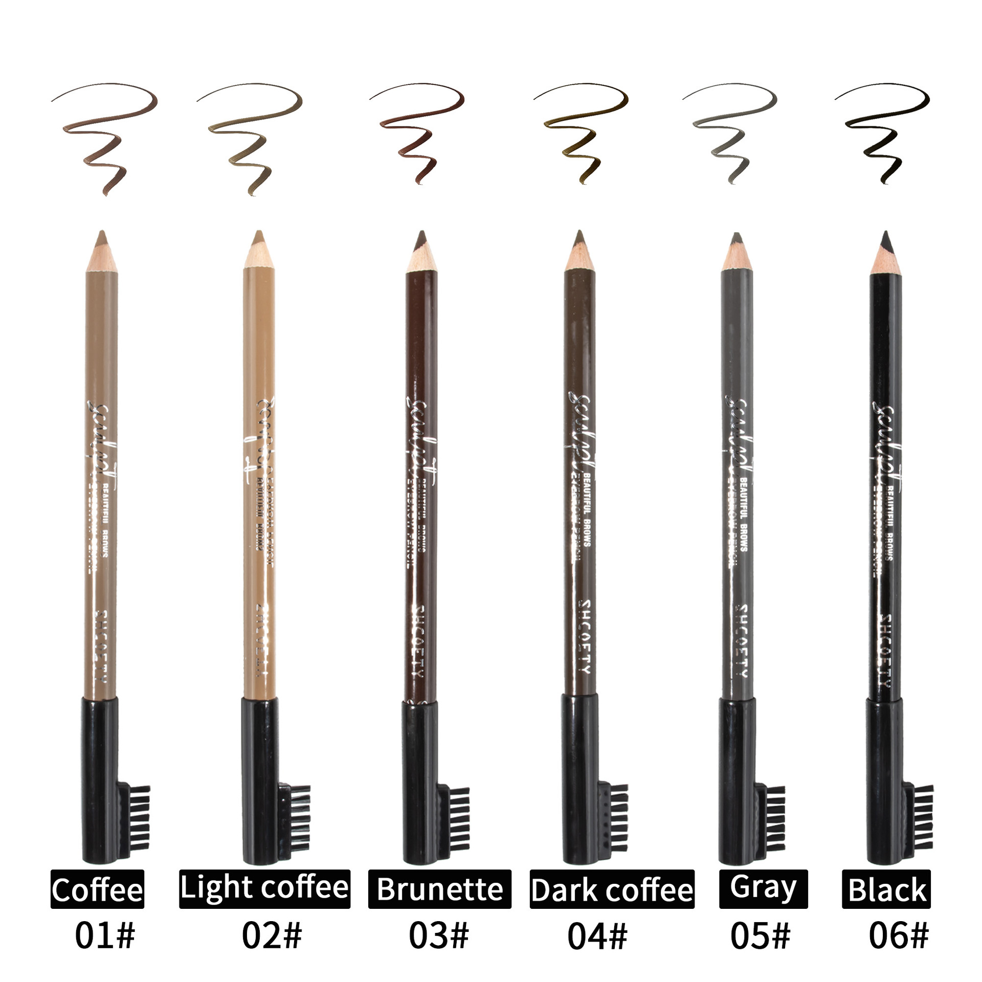 SHCOETY eyebrow brush, a wooden eyebrow brush, is waterproof, does not smudge or fade. It is a natural multi-color makeup pen that crosses borders Application Scenario