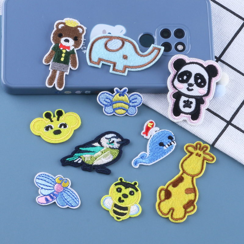卡通布贴衣服补丁贴衣服补洞儿童服装装饰刺绣动物小蜜蜂刺绣贴