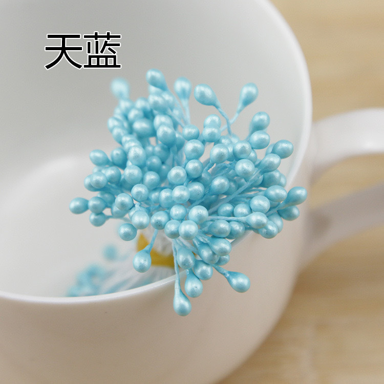 55mmの長さのdiyは花の芯の真珠の花の蕊をシミュレーションしてシフォンの花の補助材料の手作りのアクセサリの部品の材料を作ります。