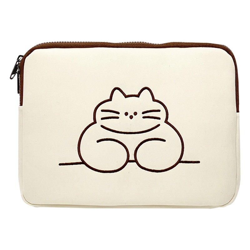 Estilo coreano bordado animal lindo liner bolsa de 11 pulgadas iPad Tablet funda protectora 13 pulgadas 14 pulgadas Bolsa de ordenador portátil