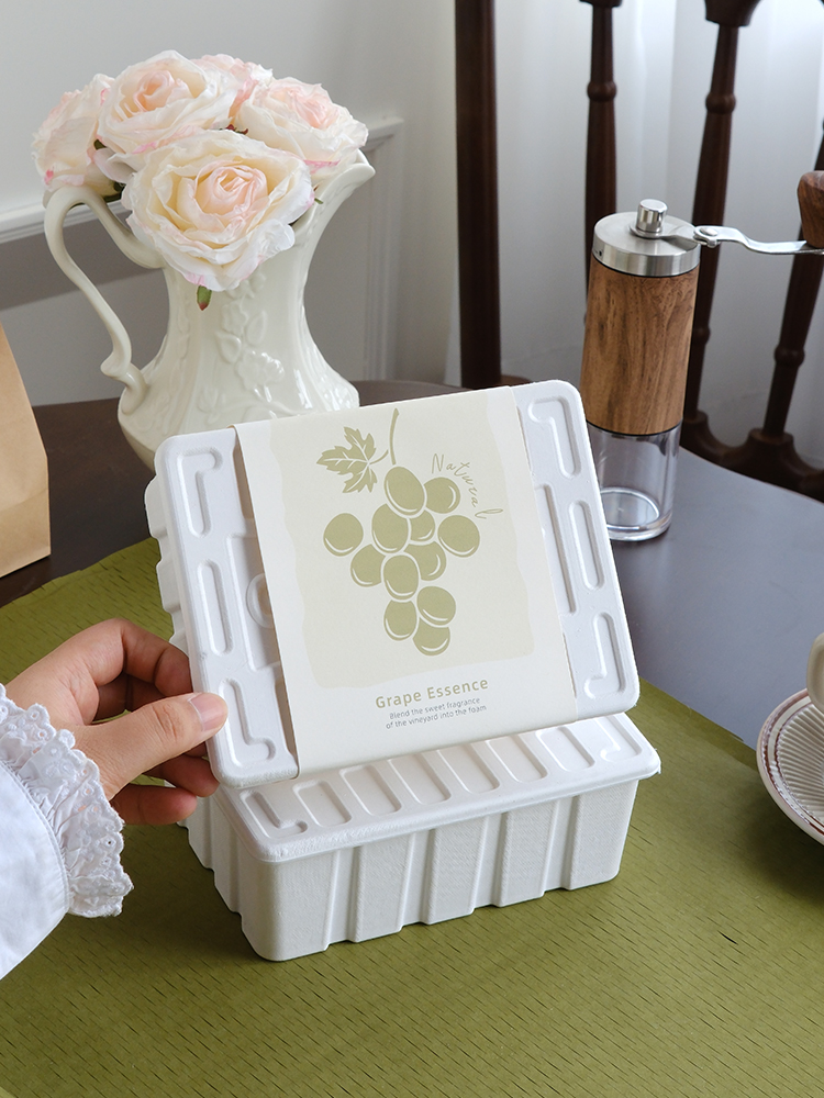 Caja de regalo de pulpa degradable diy mano acompañante regalo de cumpleaños de San Valentín caja de embalaje de regalo de jabón hecha a mano caja de joyas