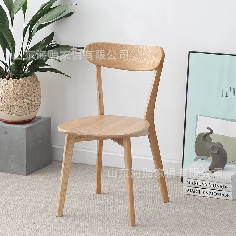 Заводская поставка Скандинавский Массив дерева обеденный стул дуб крест стул ресторан кафе бар стул для отдыха Креативный стул