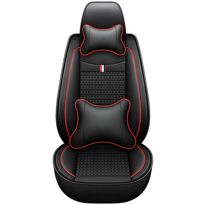 New All-Inclusive Ice Silk – Four Seasons Pad - black-and-red-luxury-version-single-seat-general