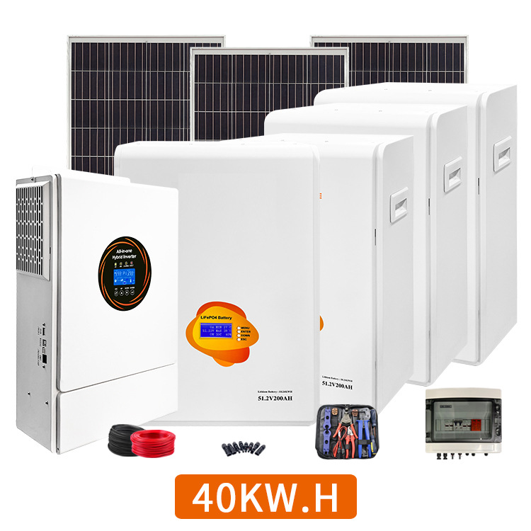 5KW-60KW太阳能发电系统电池家庭光伏储能一体机太阳能储能一体机