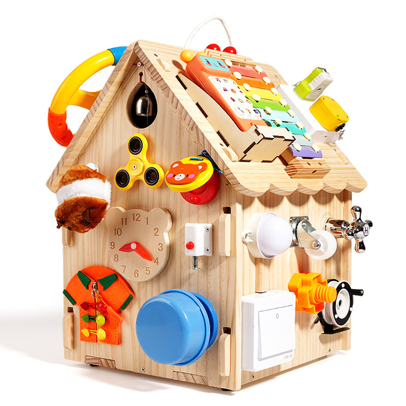 早教青多忙屋多忙板木製モンテレー解錠ピアノ集中力トレーニング子供用玩具