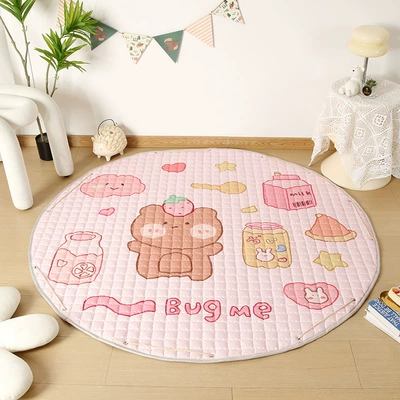 Mat Toy Floor Mat Round | Avtomobil döşəmə paspasları - bear-milk-diameter-15m-thickness-1cm
