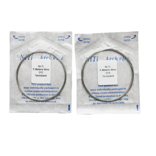 Nickel-titanium alloy orthodontic wire, 5-meter spool, round wire, 5 meters long, dental orthodontic wire, orthodontic material