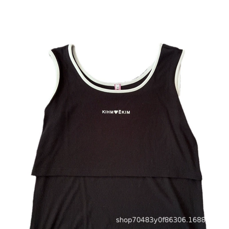 Новая летняя одежда для беременных, одежда для послеродового периода, одежда для кормящих мам, разноцветный жилет для кормления грудью 2310