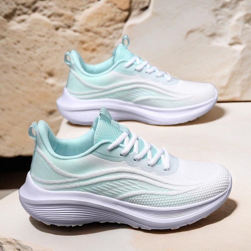 Spring and Autumn New Feiwei Sports Shoes Women's Mesh Lightweight Soft Sole Shock Absorbing Ultra-Light Running Shoes Casual Shoes Trade