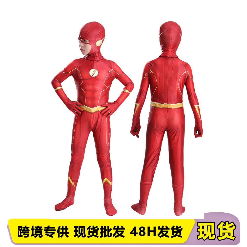 Dc Movie Same Style Cosplay Costume Children's Bodysuit Jumpsuit Cosplay Performance Costume the Flash