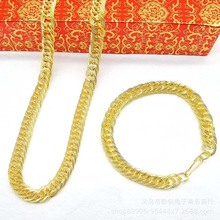 批发仿真金链子土豪拍照道具热卖嘻哈风霸气男士大金项链服装配饰