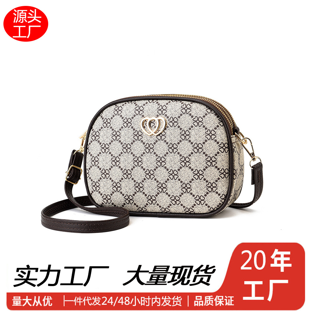 Bolso Redondo Pequeño Texturizado para Mujer, Bolso de Hombro Cruzado Nuevo de Verano 2024, Moda, Venta al por Mayor de Fábrica, Dropshipping