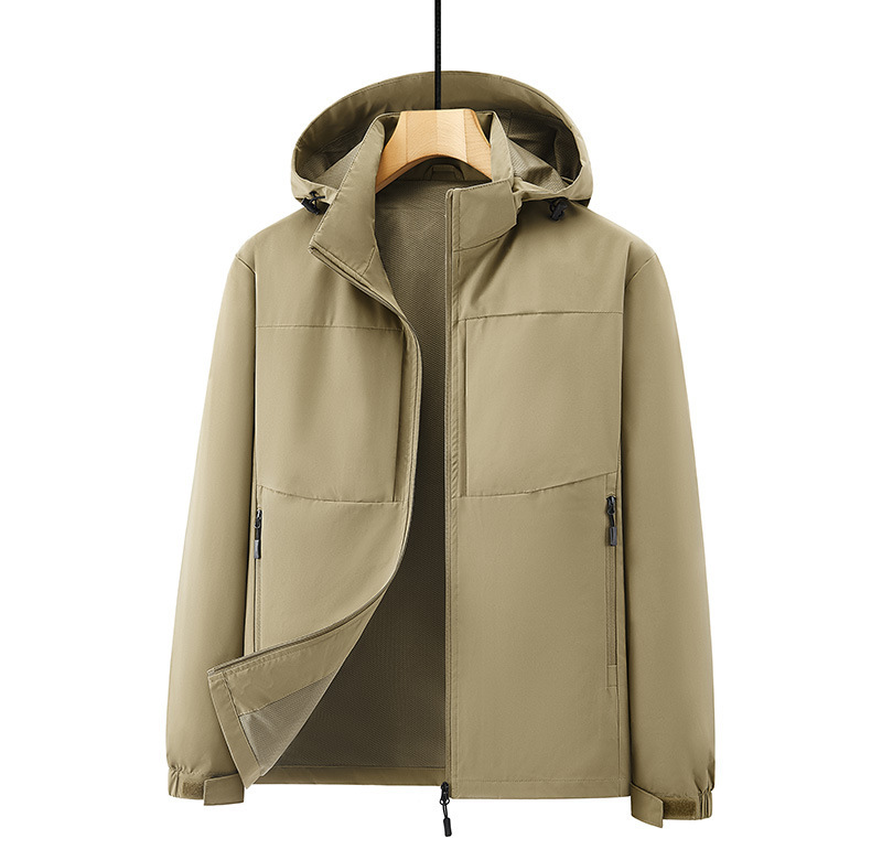 Cross-Border Windbreaker Jacket Men's Spring and Autumn Water-Repellent Hooded Windproof Jacket Outdoor Sports Mountaineering Fishing Clothing Men's