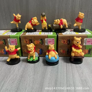 潮玩卡通小维尼熊日常快乐周末玩偶公仔烘培盒蛋摆件批发