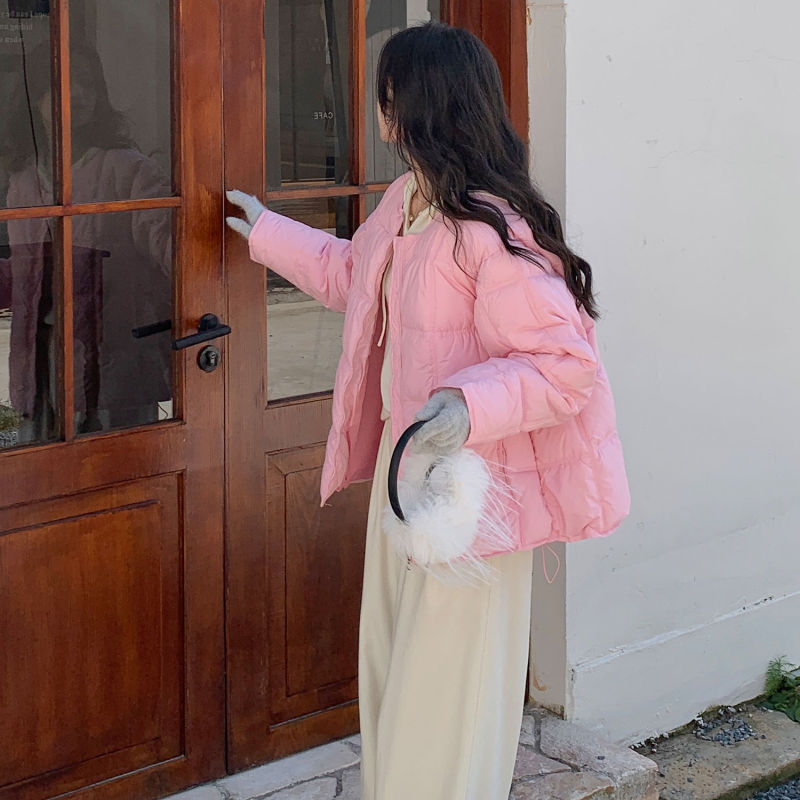 Winter New Fashion Round-Neck Thick Cotton Jacket for Women, Lazy Style Loose Cotton Coat, Warm Puffer Jacket Winter New Fashion Round-Neck Thick Cotton Jacket for Women, Lazy Style Loose Cotton Coat, Warm Puffer Jacket