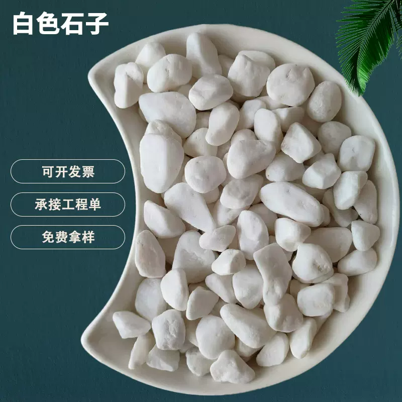 庭院景观装饰天然白石子工厂铺路用鹅卵石鱼缸多肉铺面白色砾石头