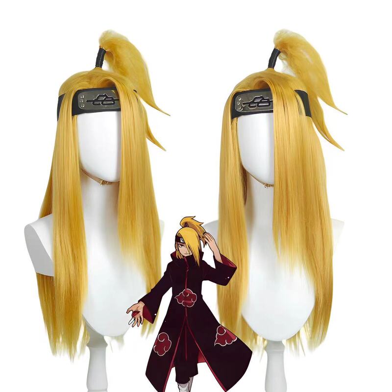 Anime Naruto Deidara Cosplay Wig Gintama Raimu Yuzuriha Golden Yellow Cosplay Wig