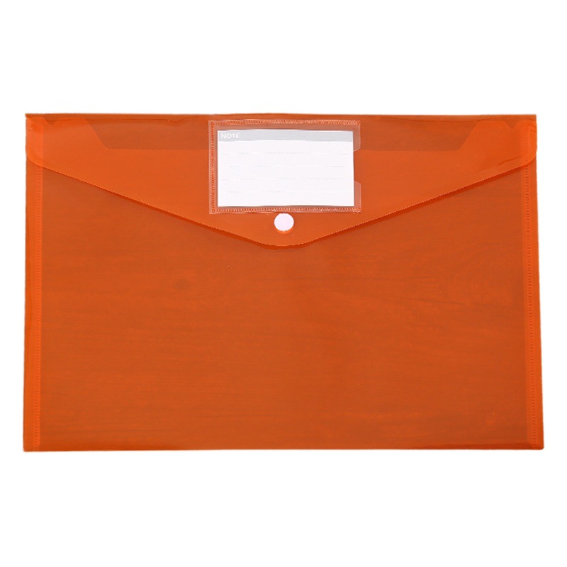 En stock al por mayor A4 etiqueta transparente bolsa de archivo a presión engrosada color personalizado estudiante de almacenamiento bolsa de información de archivo