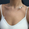 Elegant accessory, necklace from pearl, fashionable chain for key bag , jewelry, choker, European style