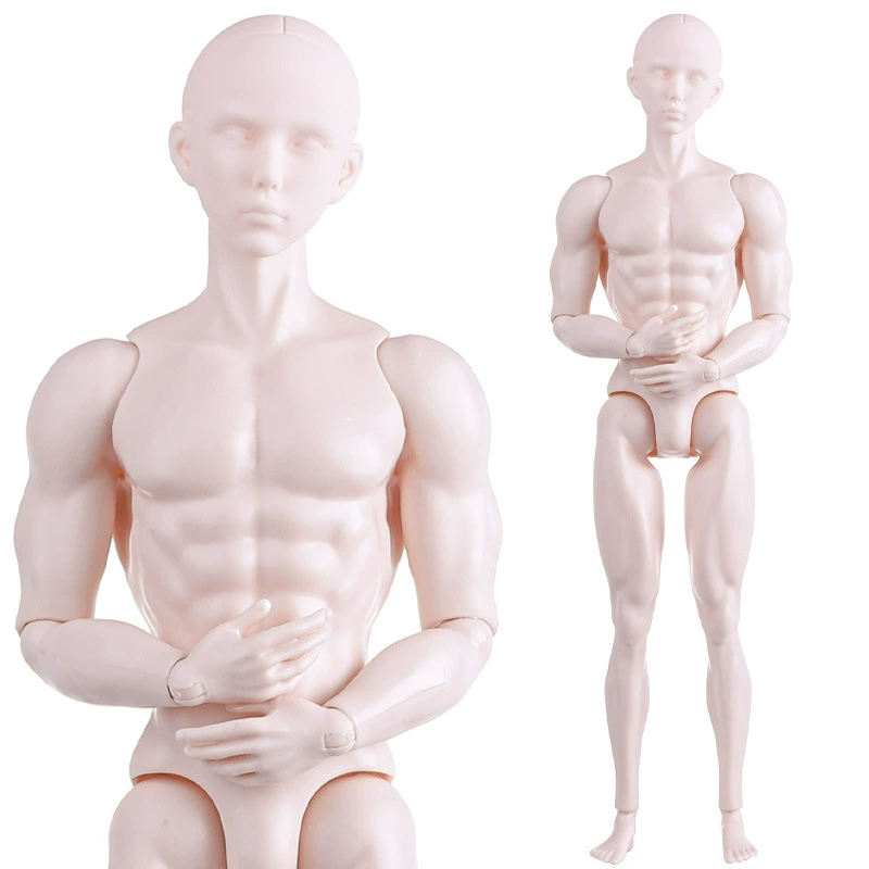 6 points male doll with plain head model BJD body soldier toy sports muscle body large size movable beauty 13 joints