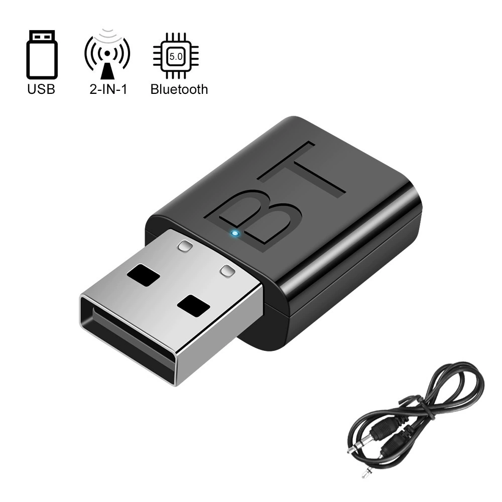 BT-660 V5.0 10M Bluetooth приёмник Aux+USB автомобильный Hifi адаптер