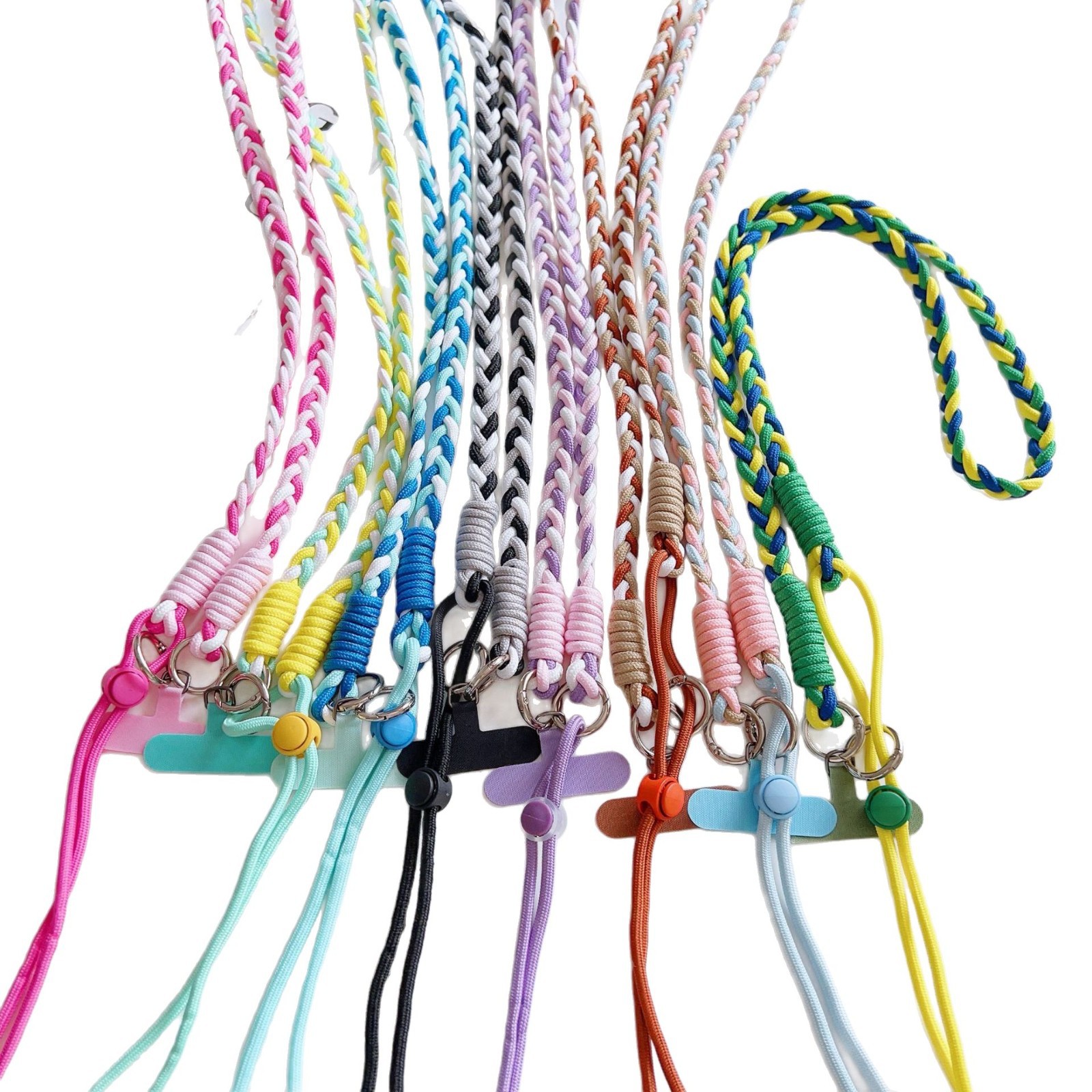 Colgante de color moda cinturón de brazo de mano nuevo antiferdida fuerte tres hebras de cuerda trenzada amor cuerda para mujeres