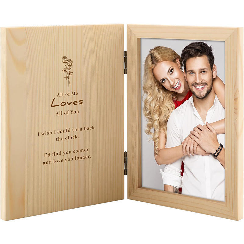 Cross-Border Best-Selling Wooden Photo Frame, Innovative Folding Tabletop Decoration, Romantic Valentine's Day Gift Display Frame Cross-Border Best-Selling Wooden Photo Frame, Innovative Folding Tabletop Decoration, Romantic Valentine's Day Gift Display Frame