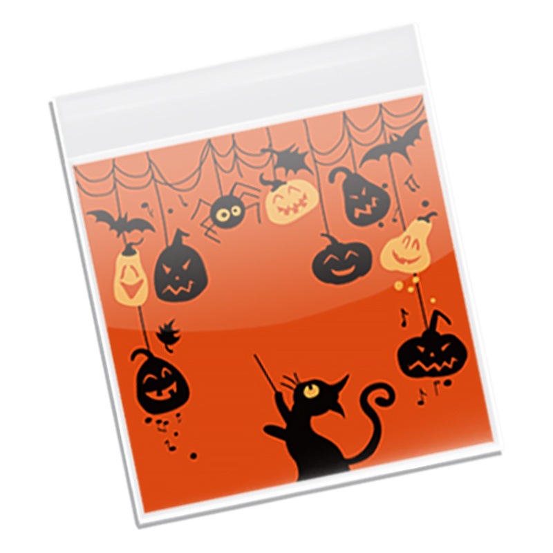 2023 nueva Galleta de Halloween turrón copo de nieve crujiente caramelo bolsa de embalaje fantasma Festival Fiesta regalo ziplock bolsa