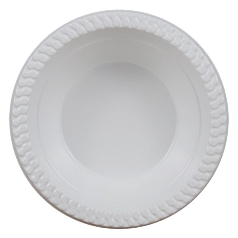 Venta al por mayor transfronteriza, cuenco de plástico colorido desechable de 6 pulgadas, material PS, fiesta de picnic, cuenco redondo grueso